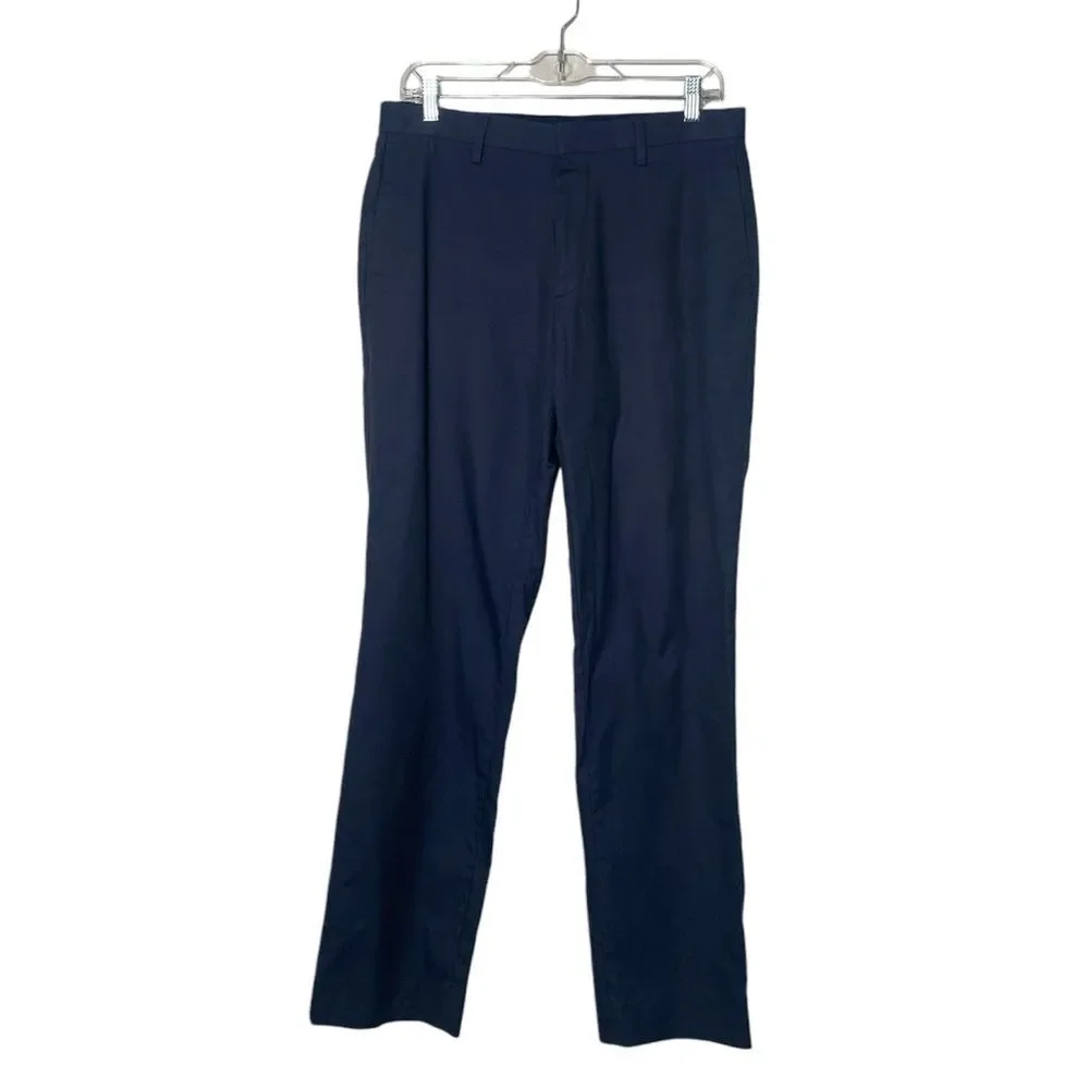 Banana Republic Slim Fit Navy Blue Straight Leg Trousers Men's Size 31x32